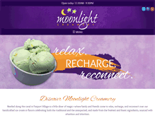 Tablet Screenshot of moonlightcreamery.com